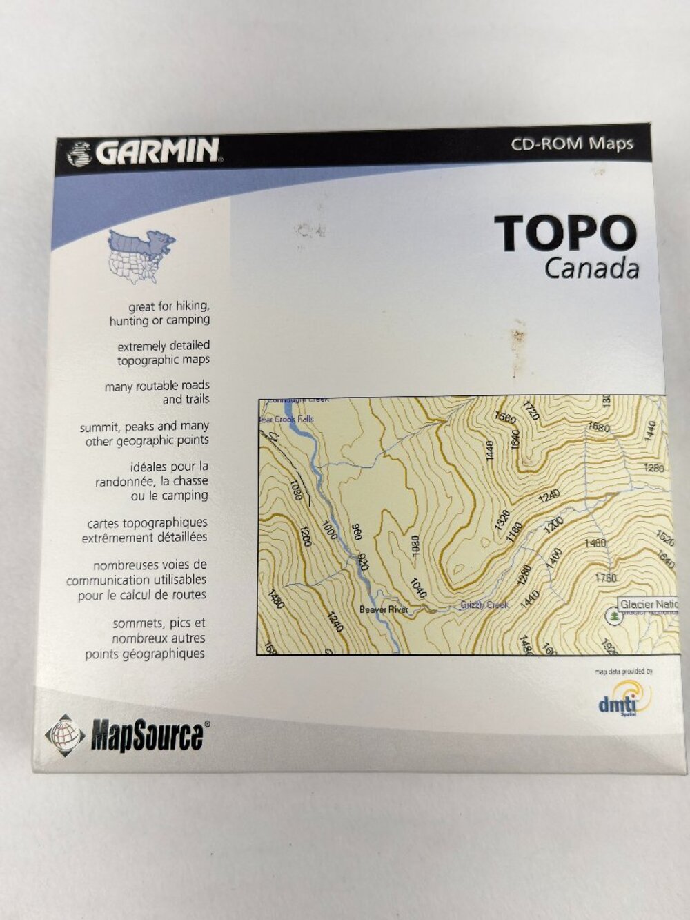 Garmin MapSource TOPO Canada CD ROM Maps Unlocked Legacy GPS Software Set